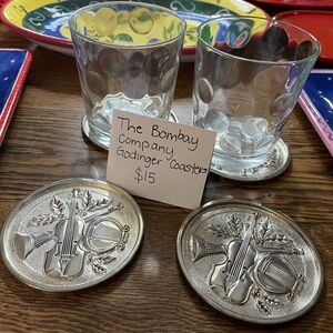 Vintage Godinger Silver Art Company: Musical Christmas Coasters, Set of 4